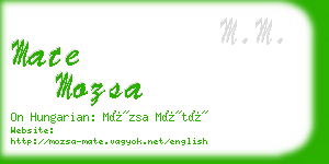 mate mozsa business card